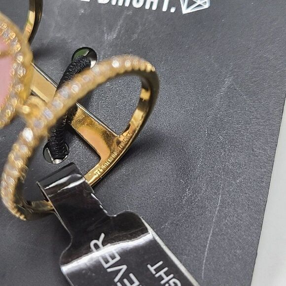 STERLING FOREVER Shine Bright Rose Quartz Ring Size 7 NWT - Picture 8 of 8